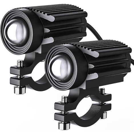 Lot de 2 phares antibrouillard LED tricolores pour moto, 12 000 lm, 60 W, 6 000 K (1/5)