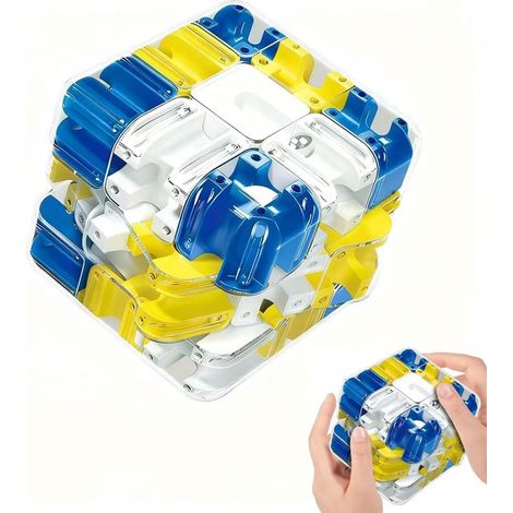 Laberinto 3D, 2 en 1, Laberinto de bolas, Juguete 3D, Laberinto de bolas interactivo, Juguete de entrenamiento cerebral para aliviar el estrés y desarrollar