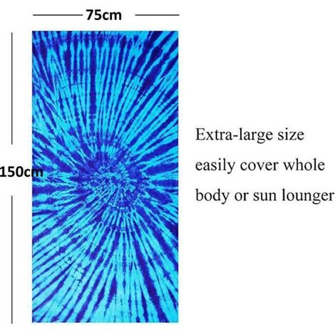 Serviette De Plage - Microfibre 75 X 150 Cm - Séchage Rapide - Pour Piscine Camping Fitness - 2 Pièces