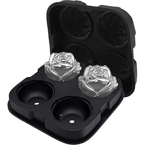 Rosenförmige Eiswürfelformen aus flexiblem, lebensmittelechtem Silikon – ein origineller Eiswürfelbereiter