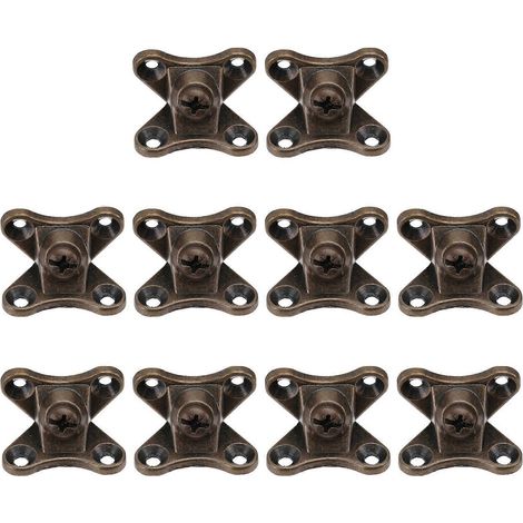 Lot de 10 équerres de renfort d'angle robustes en métal pour meubles-3.4x3.4cm