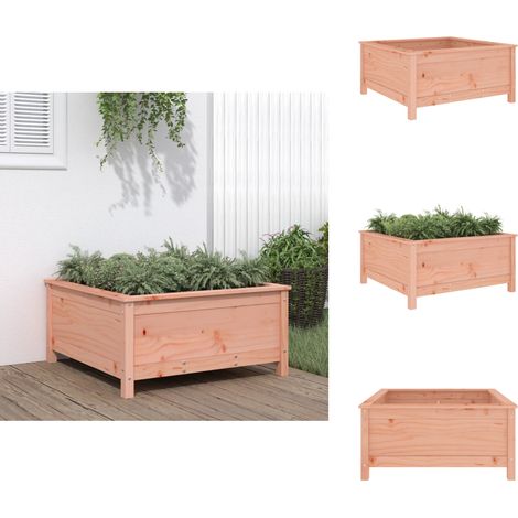 Jardinière 82,5x82,5x39 cm bois massif douglas - Jardiniered'extérieure - Jardinière Bois - Pot Plante Extérieur - Déco Jardin - Jardinière Rectangulaire (1/5)