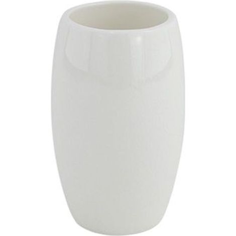 Cleafe - Porta Spazzolini Bicchiere Bianco Pelle Accessorio Arredo Da Bagno Elegante 87787 - (1/2)