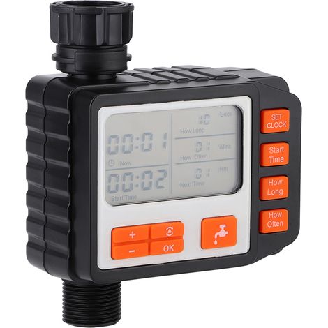 Elektronischer Gartenbewässerungstimer, automatische Bewässerungssteuerung, LCD-Display (1/5)