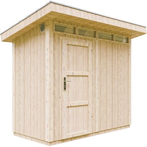 Gartenhaus Premium Qualität 3m² mit Boden und Bitumenfliesen - Geräteschuppen B161xL293xH239 cm - Gartenhütte TIMBELA M901 (1/5)