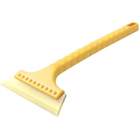 Pelle à glace, pelle à neige, grattoir à pare-brise Déneigeuse automatique avec poignée ergonomique pour voitures, camions, SUV, véhicules et vitres (1 paquet - Jaune) (1/5)
