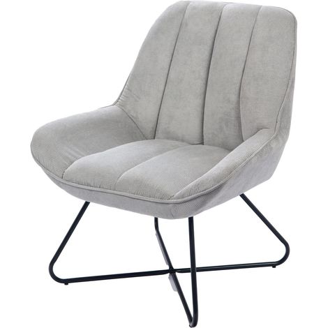 Fauteuil design en tissu avec structure en métal LOUIS (1/4)