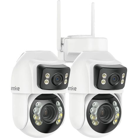 Telecamera di sicurezza PTZ, zoom ottico 12x, tracciamento umano tramite IA, 2 pezzi (1/2)