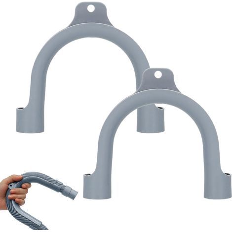 Juego de 2 codos de fijación universales de plástico en forma de U para lavadora y lavavajillas. (1/5)