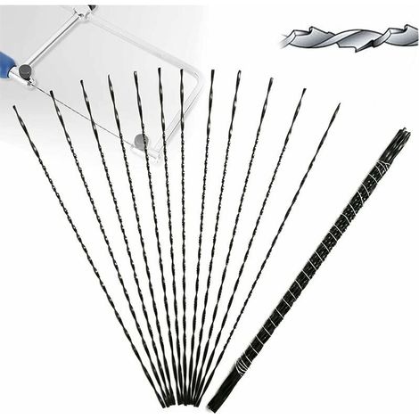 12 pièces Lames de Scie à Chantourner avec Dents en Spirale pour Scie de Coupe en Bois Métal (2),de (1/4)