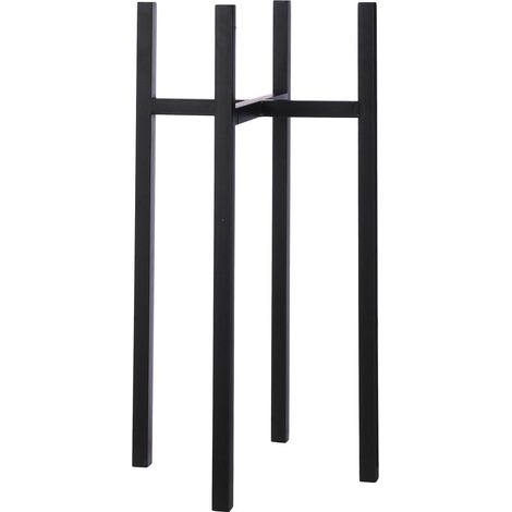 Porte-plante en Métal Noir - Support de Pot de Fleurs Design Épuré H 71 cm - PANGIVO (1/5)