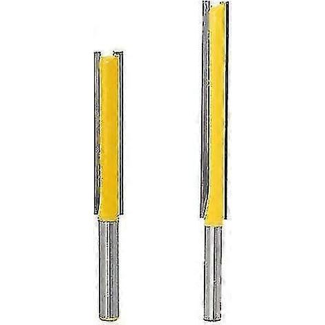 Lot de 2 fraises à affleurer de 6,35 mm, extra longues, en carbure, pour le travail du bois (50 mm et 76 mm). (1/5)
