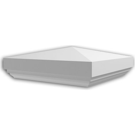 Remate de balaustrada Profhome 476201 Moldura para exteriores Balaustrada Elemento de fachada estilo Neoclasicismo blanco