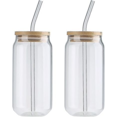 verres à boire, un bocal, un verre à lait et une paille. (1/4)