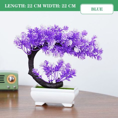 Plantes artificielles bonsa en pot,petit arbre,fausses fleurs,ornements pour la maison,chambre,htel,jardin- PJ41-06-with pot