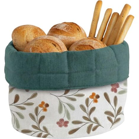 Cotton Bread Basket, Table Holder, Baskets with Different Patterns, Bin, 19 x 19 cm (1/5)