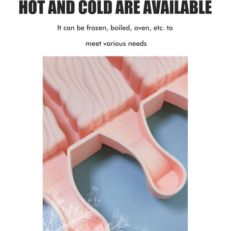 Moule à glace en silicone, moule à 4 alvéoles pour glaces maison et sucettes glacées. (1/5)
