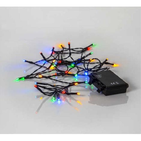Guirnalda de luces led battery 40 led 28 m battery temporizador uso interiorexterior ip44 multi