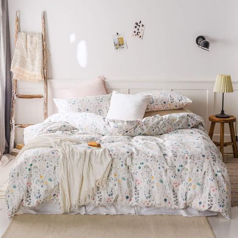 1 Housse de Couette et 2 taies d'oreiller Assorties avec Fermeture éclair et Serre-câbles d'angle, Bordeaux, King Size (1/5)