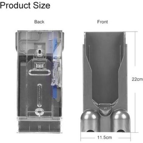 Support de Charge Mural - Pour Aspirateur Sans Fil Dyson V10 - En Plastique ABS - Noir - 1 Pièce (1/5)