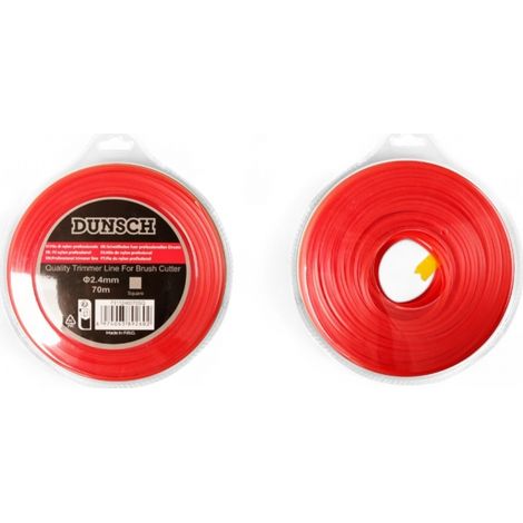 Fil débroussailleuse carré 2,4mm 70m - DUNSCH 7311240070SQ