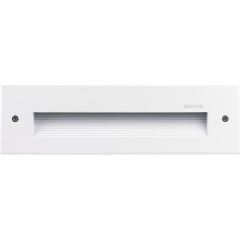 Trido Medium 6W 300lm IP65 Rechteckige LED-Einbauwandleuchte IP65 25x5,3x7,5cm Weiß 25000H SECOM