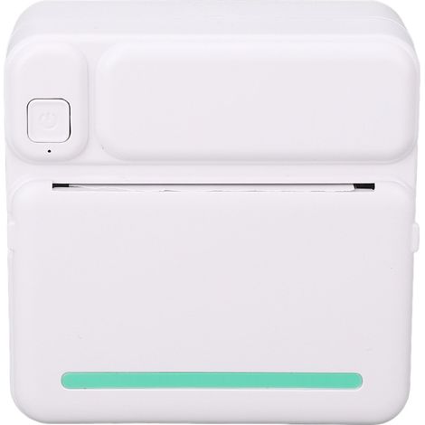 Imprimante thermique portable avec 10 rouleaux de papier adhésif, impression noir et blanc sans encre pour étiquettes, reçus et notes de cours. (1/5)