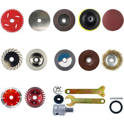 Kit de conversion de perceuse électrique en meuleuse d'angle (17 pièces) : adaptateur et tige de connexion pour la plupart des meuleuses d'angle (1/5)