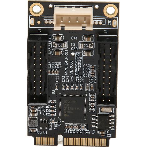 Carte d'extension frontale Mini PCIe vers USB
3.0, double port USB 19 broches 5 Gbit/s, remplaçable à chaud, pour Windows XP 2003 et OS X 10.8 et versions ultérieures. (1/5)