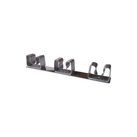 1PZ GANCIO APPENDISCOPA 3 POSTI ACCIAIO INOX