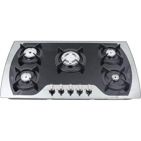 Gojoy – Plaque de cuisson à gaz 5 feux – Brûleurs en alliage d'aluminium – Allumage électronique – Efficacité thermique 63%