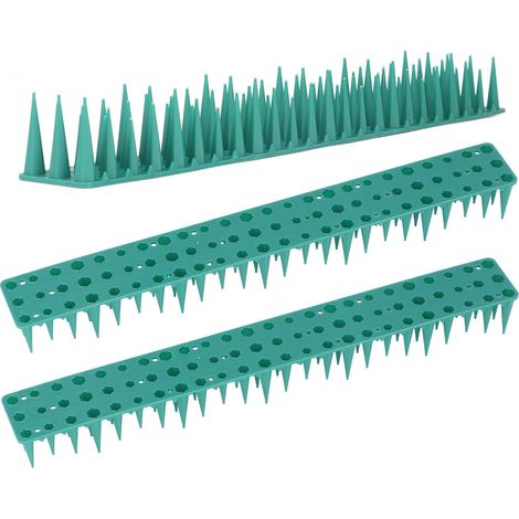 Lot de 10 pics anti-oiseaux et anti-chats de 36 cm en plastique, pour jardin. (1/5)