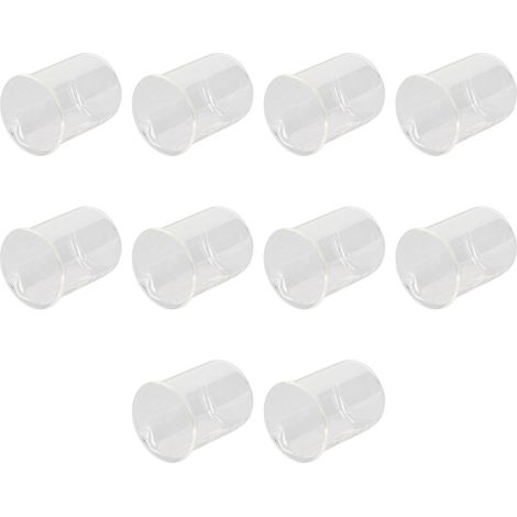 10 Stück 50-ml-Glasbecher für Laborarbeiten, dickwandige Messzylinder für Experimente mit klarer Standardskala (1/5)