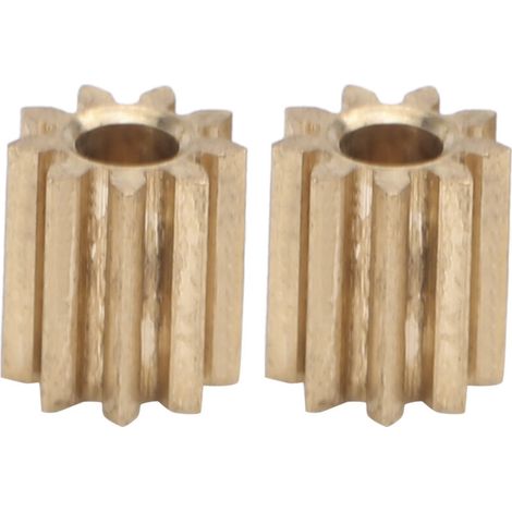 Jeffergarden 2 Pièces Pignon D'Engrenage, Mini Engrenage Moteur 9 Dents 5mm en Laiton Moteur Pignon Remplacement Pignon pour Duplo Intelli Lok Module 0.4 (1/5)