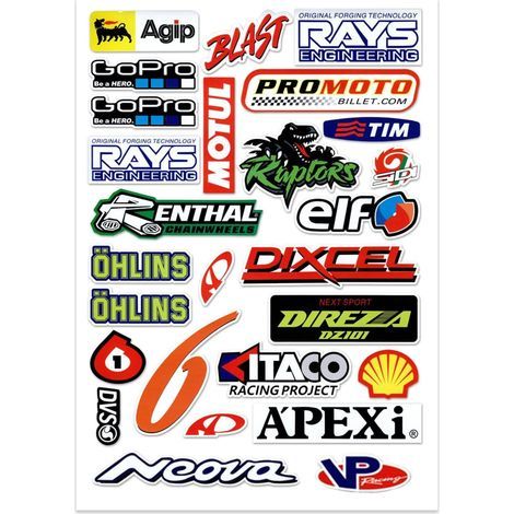 Motocross-Aufkleber-Set, Dinosaurier-Design, Vinyl, PET, wasser- und sonnenbeständig, geeignet für Motorräder, Helme, ATVs und Skateboards (1/5)