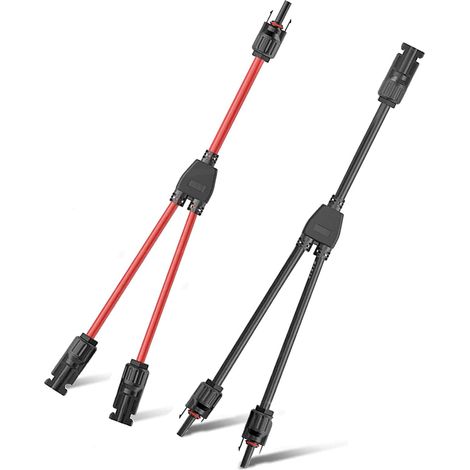 Solaire Panneau Câble Connecteur (1 à 2 branches) Y Connecteurs Câble Solaire Panneau Solaire MMF + FFM 1 Paire Adaptateur Solaire (1/5)