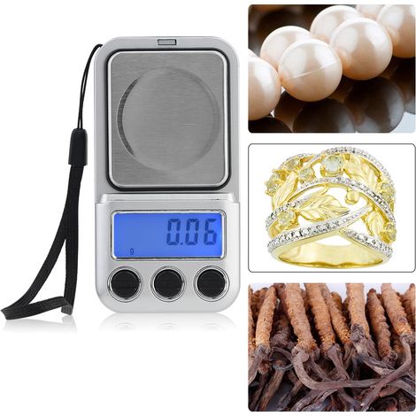 Digitale 600-g-Taschenwaage mit LCD-Display, hohe Präzision für Schmuck und Gold, tragbare Mini-Waage mit hoher Genauigkeit (1/5)