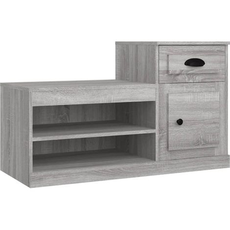 Maison Exclusive - Zapatero madera contrachapada gris Sonoma 100x