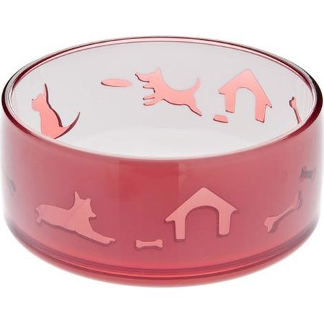 Gris - Bol en plastique pour chats modèle Duoword