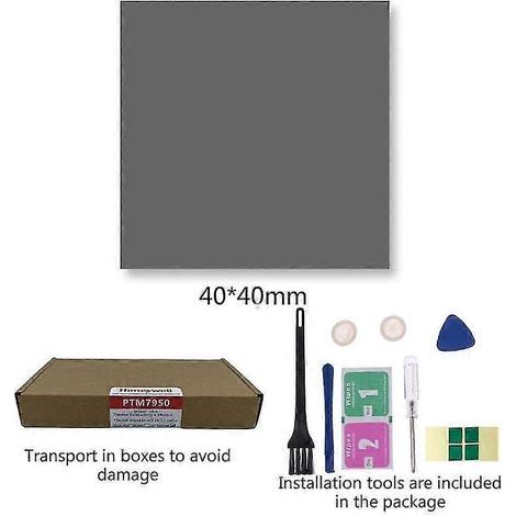 Honeywell - Coussinet thermique, pâte thermique en silicone à changement de phase pour ordinateur portable, pâte pour processeur et carte graphique 0-B- (1/5)