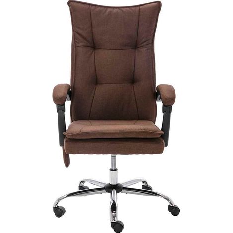 Maison Exclusive - Massage-Bürostuhl Braun Stoff (1/5)