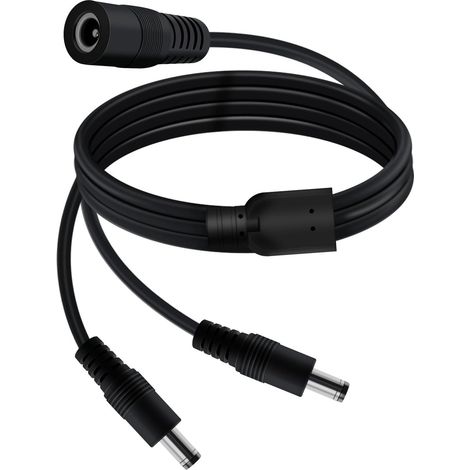 DC Power Splitter Cable Repartiteur Dalimentation DC 5,5mm x 2,1mm 5V 6V 9V 12V 24V 18AWG 3A pour Caméras de Sécurité, Enregistreurs Numériques, Routeurs (1 femelle 2 mâles, 40 cm) (1/5)