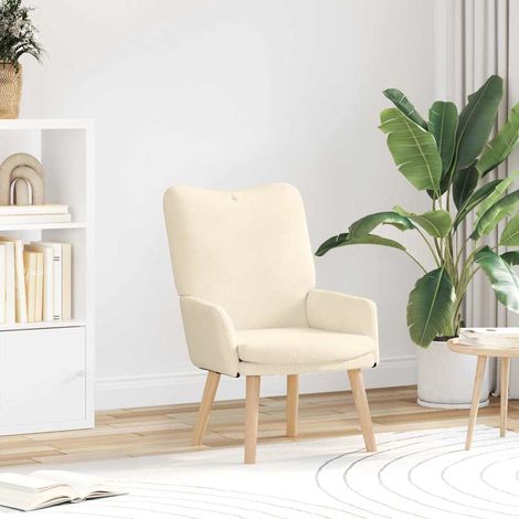 vidaXL fauteuil Crème 63 x 67 x 94 cm tissu (1/5)