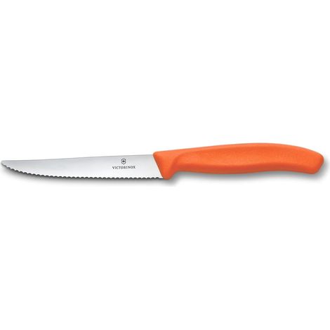 Victorinox Coltello da Bistecca / Pizza Lama 12 Cm Swiss Classic Manico Arancione 1 Pz