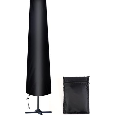 Straight Parasol Cover Ø 300 cm, 210D Oxford Parasol Cover with Storage Bag, Weatherproof, UV-Resistant, Snowproof (1/5)