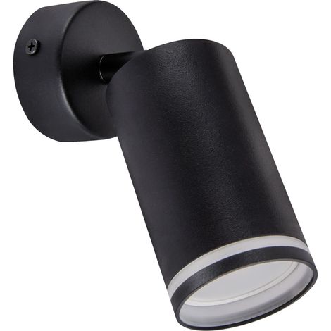 Applique aluminium orientable noire GU10