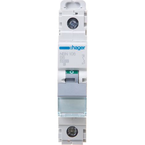 Interruptor Hager nbn106 6 A 10 kA