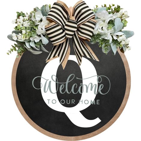Wreath - Door Hanger - 16 Inch - Wood - For Front Door Wall Mantel - 1 Piece (1/4)