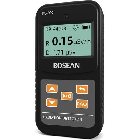 Geigerzähler, nuklearer Strahlungsdetektor, persönliches Strahlungsdosimeter, wiederaufladbarer Geigerzähler mit batteriebetriebenem LCD-Display, Kurvendiagramm für Beta-Gamma-Röntgen (1/5)