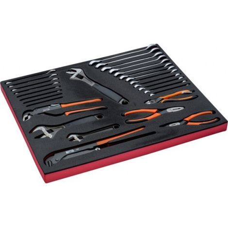 BAHCO - Jeu de clés et de pinces, module mousse 3/3 Fit&Go - 28 pcs
